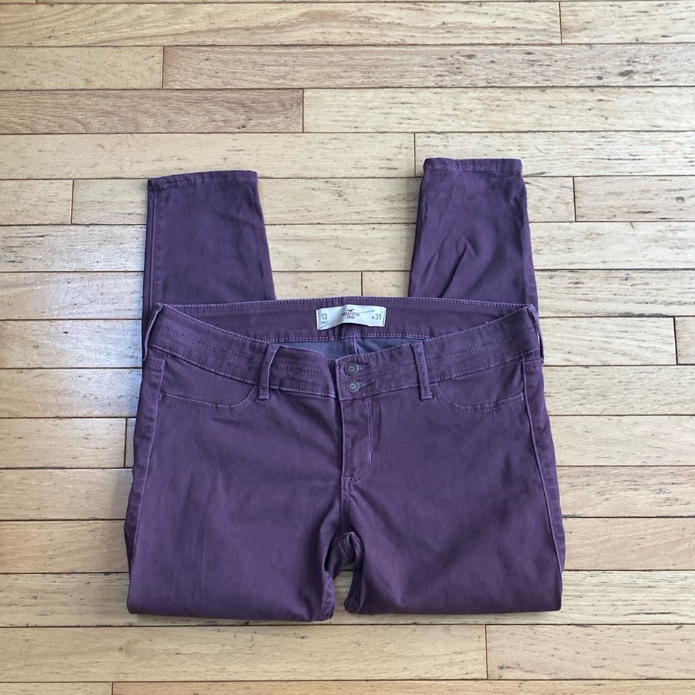 Hollister Size 13 Purple Ankle Cropped Jeans EUC